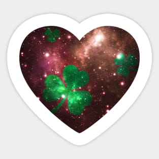 Shamrock in heart Sticker